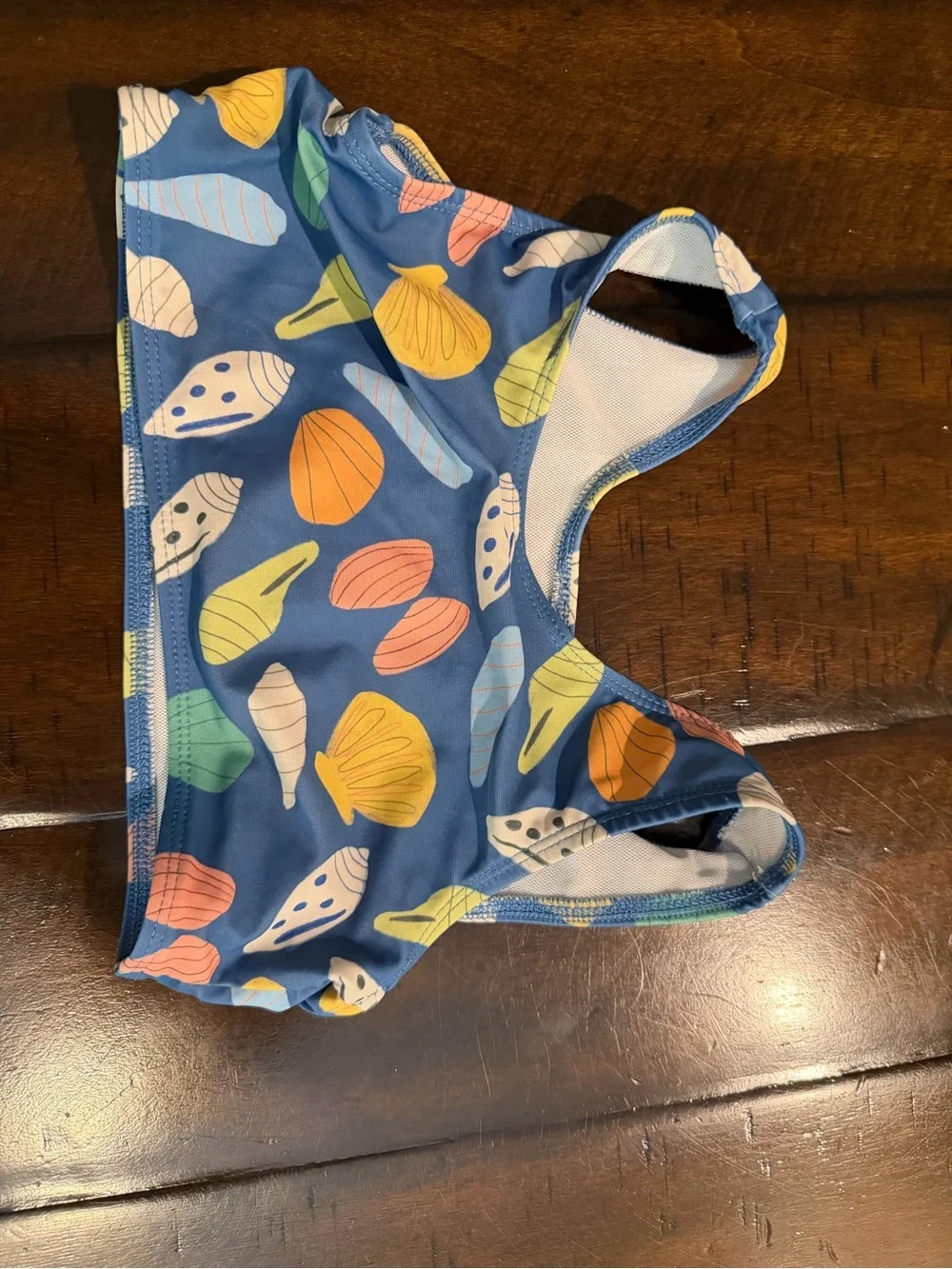 Pearl Street Swim Blue Seashell Two-Piece Swim Set size 9/10